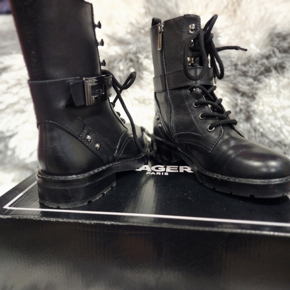 Slightly used Karl Lagerfeld combat boots